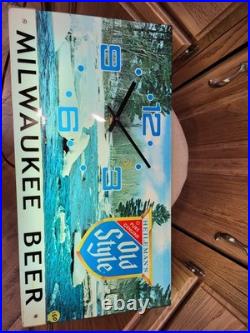 Vintage Heilemans Old Style Beer Sign Clock