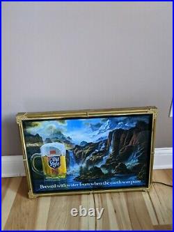 Vintage Heilemans Old Style Beer Waterfall Motion Lighted Sign