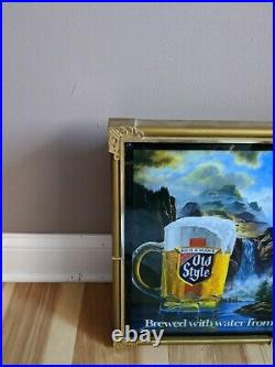 Vintage Heilemans Old Style Beer Waterfall Motion Lighted Sign