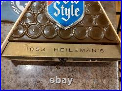 Vintage Heilemans Old Style Lighted Beer Sign- Circa 1960's