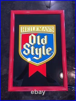 Vintage Heilemans Old Style Lighted Beer Sign Excellent Condition RARE Prototype