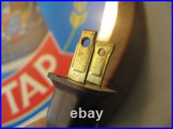 Vintage Heilemans Old Style On Tap Plastic Beer Barrel Lighted Sign about 16D