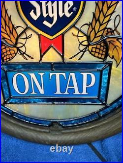 Vintage Heilenans Old Style Beer Light Up Sign On Tap Barrel
