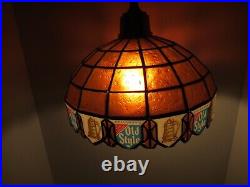 Vintage Heilmans OLD STYLE BEER Bar/Tavern Tap Pool LIGHT Lighted Swag LAMP-Sign