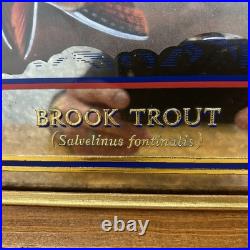 Vintage Heilmans OLD STYLE Brook Trout Mirror 1992 #1 Wildlife Series 21 x 16