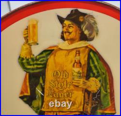 Vintage Heilmans Old Style Lager Beer 11 Reverse Painted Glass Sign
