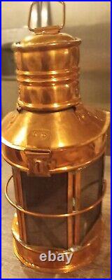 Vintage IMAX Old World Copper Candle Lantern Nautical Style or Carriage Lamp