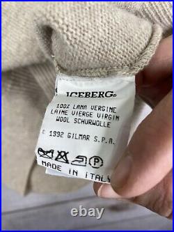 Vintage Iceberg Sweater Mens L Old Thistle Squirrel Pullover Wool Made in Italy