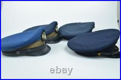 Vintage Japan National Railway JNR Uniform Caps Lot of 4 Old Style Antique