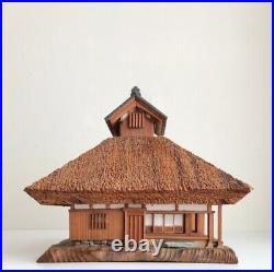Vintage Japanese Old Japanese-style House Handmade Wood Diorama Art MIniature
