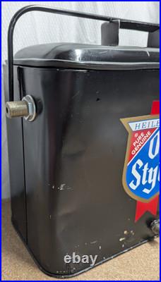 Vintage Jockey Box Mobile Draft Beer System Pabst Old Style Airline Metal Cooler