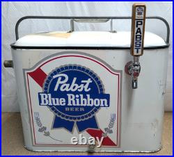 Vintage Jockey Box Mobile Draft Beer System Pabst Old Style Metal Airline Cooler