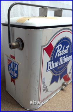 Vintage Jockey Box Mobile Draft Beer System Pabst Old Style Metal Airline Cooler