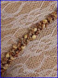 Vintage Kahelelani Bumpy Laiki Shell Lei Necklace Sewn in Old HoldHand Style 30