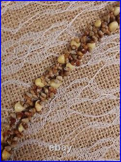 Vintage Kahelelani Bumpy Laiki Shell Lei Necklace Sewn in Old HoldHand Style 30