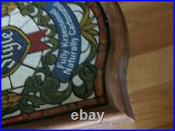 Vintage Large Old Style Beer Lighted Sign Faux Stained Glass C