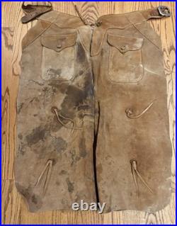 Vintage Leather Batwing Cowboy Chaps Western Old Style Fair Condition