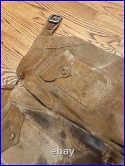 Vintage Leather Batwing Cowboy Chaps Western Old Style Fair Condition