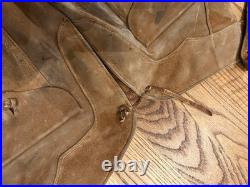 Vintage Leather Batwing Cowboy Chaps Western Old Style Fair Condition