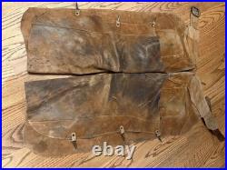 Vintage Leather Batwing Cowboy Chaps Western Old Style Fair Condition