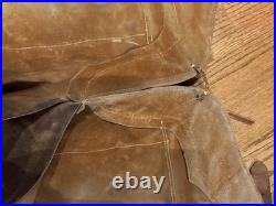 Vintage Leather Batwing Cowboy Chaps Western Old Style Fair Condition