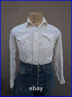 Vintage Levi's Big E Snap Button Up Western Wear Shirt 50 years old Super Rare