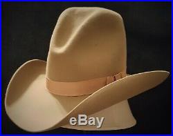 Vintage Light Brown Gus Old West Style Cowboy Hat 4X Beaver Custom Made