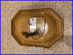 Vintage Lighted Old Style Faux Wood/stained Glass Bar Sign