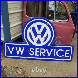 Vintage Look Old Style Volkswagen VW Service Sign Antique Style Dealership Sign Vintage Look Old Style Volkswagen VW Service Sign Antique Style Dealership Sign