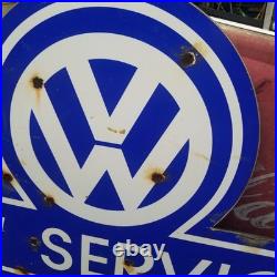 Vintage Look Old Style Volkswagen VW Service Sign Antique Style Dealership Sign Vintage Look Old Style Volkswagen VW Service Sign Antique Style Dealership Sign