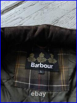 Vintage Men's Barbour Waxed Old Money Style Cotton Jacket Forest Green Size L