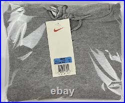 Vintage Mens Nike Center Swoosh Made In USA Hoodie Grey 121150-050 Sz Medium NWT