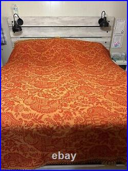 Vintage Mid Century Modern BATES Queen/King Bedspread Blanket MCM Old Style