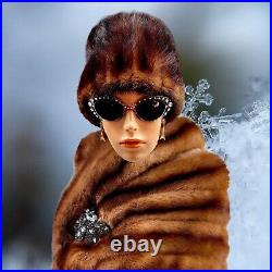 Vintage Mink Fur Cloche Hat Dark Coco Brown Old Hollywood Style Snow Bunny