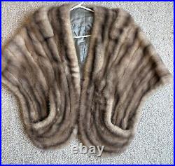 Vintage Mink Fur Stole Old Hollywood Glamorous Style Excellent Condition