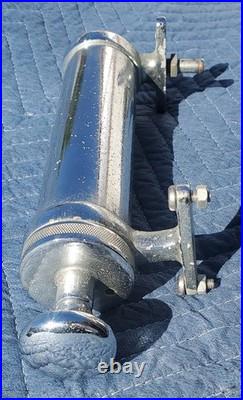 Vintage Moon Or Eelco Style Old Chromed Aluminum Hand Operated Fuel Pump