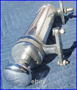 Vintage Moon Or Eelco Style Old Chromed Aluminum Hand Operated Fuel Pump