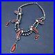 Vintage-NAVAJO-Sterling-Silver-OLD-RED-MED-CORAL-Squash-Blossom-Style-NECKLACE-01-wzzf