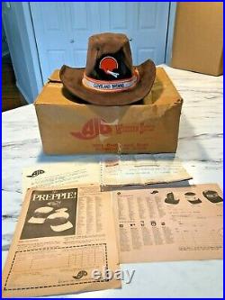 Vintage NEW OLD STOCK 1981 Cleveland Browns AJD Western Style Cowboy Hat RARE