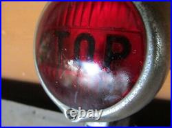 Vintage NTD 402 STOP Tail Light 3 1/4 Red Glass Chrome Rat Rod Chopper