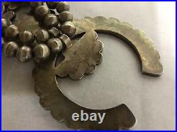 Vintage Native American Old Pawn Zuni Sunface Neckless With Large Naja Sb Style