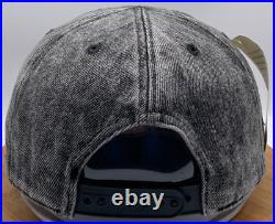 Vintage Nike 3D Swoosh Acid Washed Black Denim Snapback Hat Agassi RARE NWT