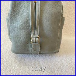 Vintage OLD COACH Leather Backpack Gray color Slate Style Rare item used women's