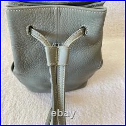 Vintage OLD COACH Leather Backpack Gray color Slate Style Rare item used women's