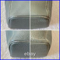 Vintage OLD COACH Leather Backpack Gray color Slate Style Rare item used women's