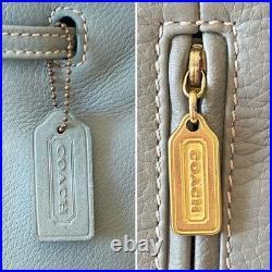 Vintage OLD COACH Leather Backpack Gray color Slate Style Rare item used women's