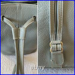 Vintage OLD COACH Leather Backpack Gray color Slate Style Rare item used women's