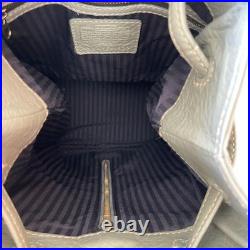 Vintage OLD COACH Leather Backpack Gray color Slate Style Rare item used women's