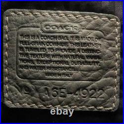Vintage OLD COACH Leather Backpack Gray color Slate Style Rare item used women's