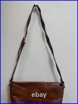 Vintage OLD MOOD Brown Leather Shoulder Bag Bucket Style